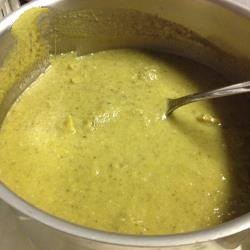 American Courgettes Broccoli Soup with Smoked Trout Dinner