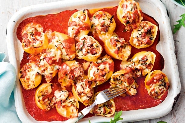 Canadian Salami And Basilstuffed Pasta Shells Recipe Appetizer