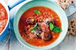 Tomato And Bean Soup With Beef And Parmesan Meatballs Recipe recipe