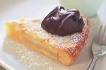 American Pear and Almond Tart With Chocolate Cream Recipe Dessert
