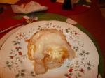 American Layered Almondcream Cheese Bread Pudding With Amaretto Cream Sa Dessert