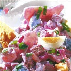 American Rheinischer Herring Salad with Meat Appetizer