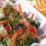 Colorful Ham Salad with Vegetables recipe