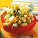 Pasta Salad Vegetables in Peppers Halves recipe