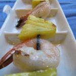 Caribbean Skewers of Gambas and Pineapple BBQ Grill