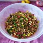 American Mung Bean Scallion and Pomegranate Salad Dinner