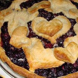 American Sand Cake with Frozen Blueberries Dessert