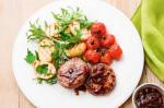 Canadian Caramelised Onion Rissoles With Charred Potato Salad Recipe Appetizer