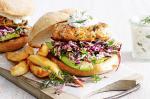 Canadian Salmon And Dill Burgers With Kale Coleslaw Recipe Appetizer