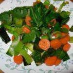 American Carrots Leek Vegetables with Ginger Appetizer