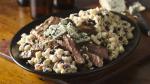 American Black and Blue Pasta Salad with Steak Appetizer