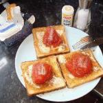 American Bruschetta with Reduction of Tomatoes Breakfast