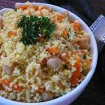 American Couscous with Carrots and Chickpeas Appetizer