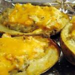 American Potatoes Stuffed with Cheese and Bacon Appetizer