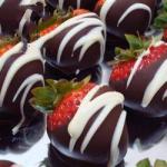 Australian Strawberries with Chocolate Black and White Dessert