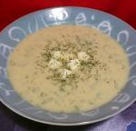 American Creamy Cauliflower Soup With Feta Appetizer