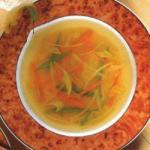 American Clear Vegetable Soup Appetizer