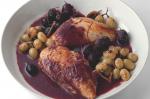 American Sauteed Chicken With Roasted Grapes Recipe BBQ Grill