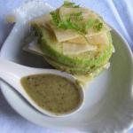 American Tower of Green Apples and Parmesan Dessert