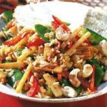 American Asian Rice Salad and Bamboo Shoots Appetizer