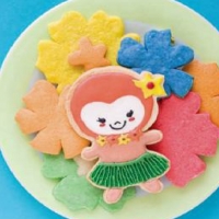 Canadian Hula Girl and Hibiscus Flower Cookies Dessert