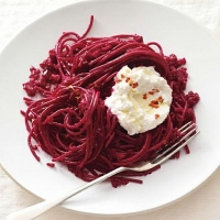 Italian Pasta with Beets and Ricotta Dinner