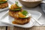 Canadian Asianstyle Crab Cakes With Mango Chutney And Cucumber Recipe Appetizer