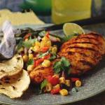 Mexican Grilled Chicken Breast with Garrison of Pepper and Corn Dinner