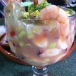 Mexican Cocktail of Shrimp and Octopus Appetizer