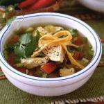 Mexican Mexican Soup Chicken with Tomatoes and Tortillas Appetizer