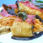 British Roulades of Eggplant and Tagliolini Appetizer