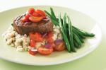 Balsamic Steak With Cannellini Bean Mash And Salsa Recipe recipe