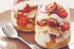 American Fruits Layered With Yoghurt And Muesli Recipe Dessert