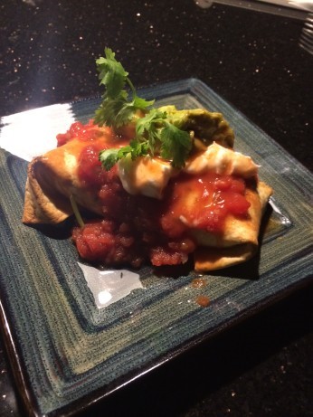 American Baked Vegetarian Chimichangas warm or Cold Appetizer