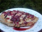 American Panseared Chicken With Blueberry Sauce Dinner