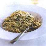 American Spaghetti with Olive and Mint Pesto Appetizer