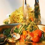 American Spaghetti with Vongole and Cherry Tomato Appetizer