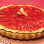 American Strawberry Custard Flan Dessert