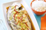 American Asianstyle Steamed Snapper Recipe Dinner