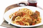 American Spaghetti And Meatballs In Tomato Sauce Recipe Appetizer