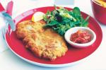 American Veal Schnitzel With Fresh Tomato Relish Recipe Appetizer