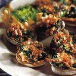 Canadian Clams Stuffed with Spinach Appetizer