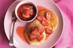 American Buttermilk Pancakes With Glazed Strawberries Recipe Breakfast