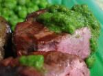 American Argentinean Oakplanked Beef Tenderloin With Chimichurri Sauce Dinner