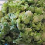 Pea Puree with Spring Onions recipe