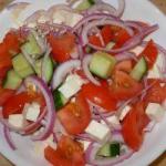 American Tomato Salad with Cucumber and Feta Dessert