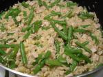 American Orzo With Chicken Corn and Green Beans Dinner