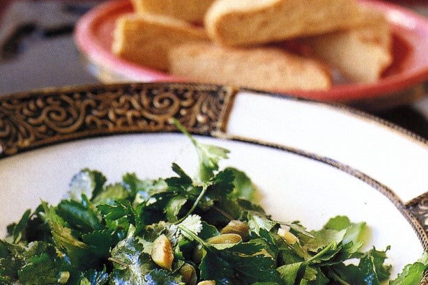 American Morrocan Flatbread With Salad And Ras El Hanout Recipe Appetizer