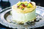 American Pistachio Icecream Pastries With Orange and Date Salad Recipe Dessert