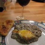 American Lentils and Egg Gratin BBQ Grill